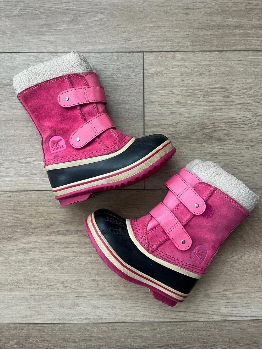Sorel Kids' 1964 Pac Strap waterproof winter boots in Tropic Pink